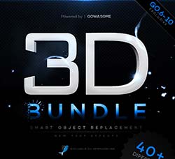 极品PS图层样式－时尚的3D文本(6-10合集版)：Modern 3D Text Effects Bundle